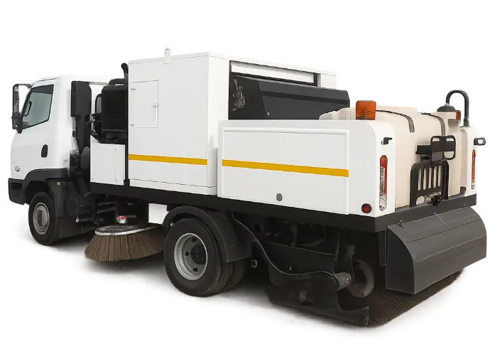 Maniar Road Sweeper – Clean streets, the smart way High-performance road sweeping machine designed by Maniar Vehicles
