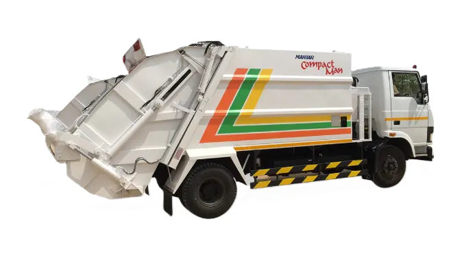 Maniar Garbage Compactor – Smart waste volume control for urban areas Truck-mounted hydraulic garbage compactor for volume reduction of waste