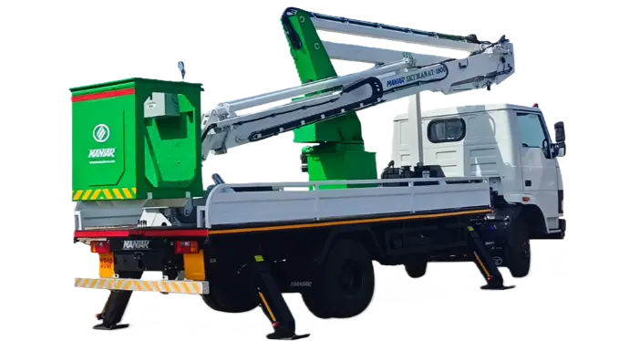 Skyman – Safe and flexible height access by Maniar Vehicles Truck-mounted aerial lift platform for maintenance at height
